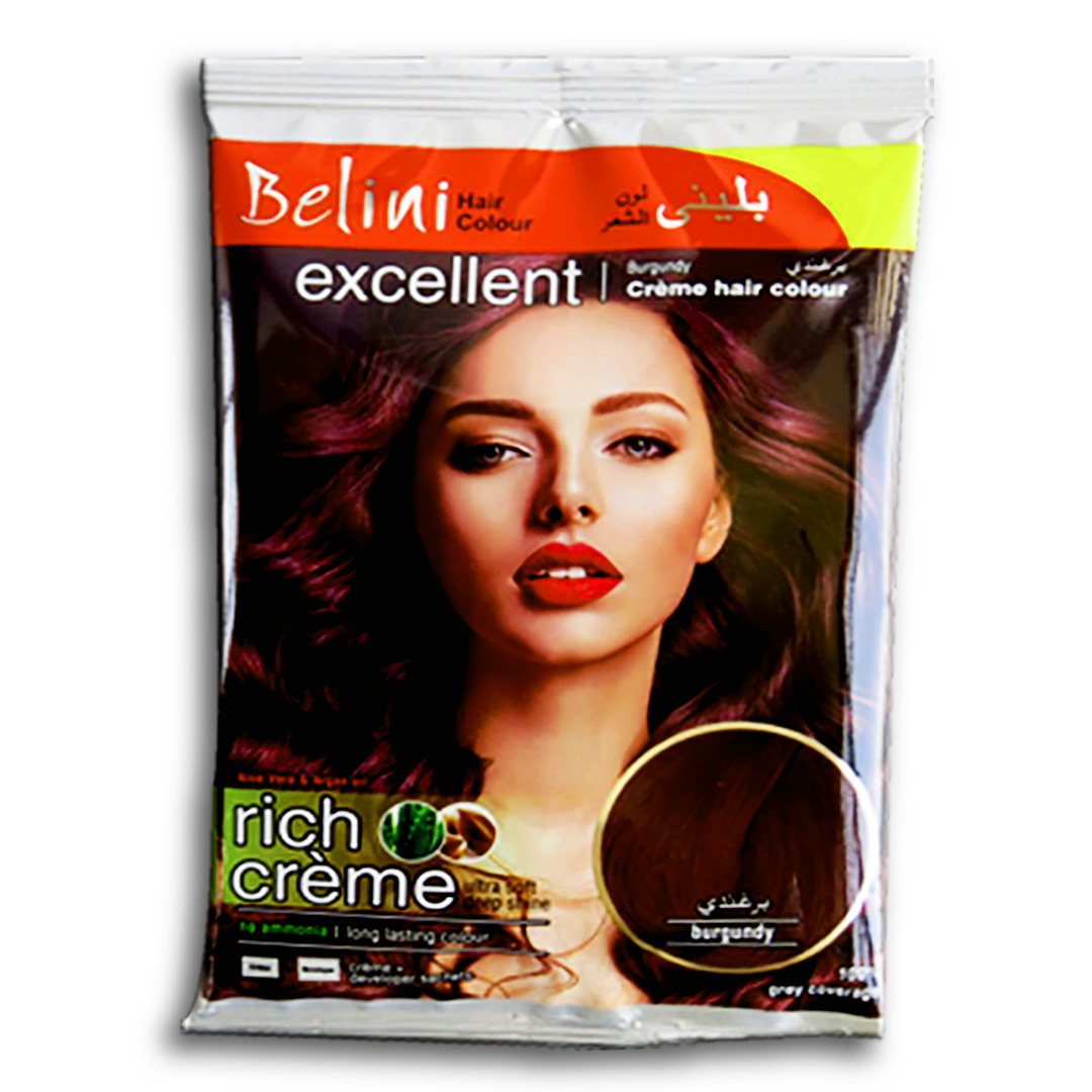 Belini Hair Color Burgundy 1 Sachet – In City Belini Hair Color Burgundy 1 Sachet – In City